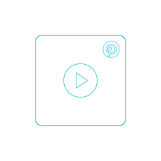 Digital Pinterest Pin Square Video Svg Vector Tracing Design, Free Vectors File